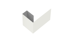 Финишный профиль фибросайдинга 0,5 Satin с пленкой RAL 9003 сигнальный белый (3м)