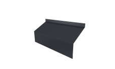 Ламель забора жалюзи Milan/Milan new стартовая/финишная для калиток и ворот 0,5 PE RAL 7024 мокрый асфальт