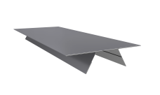 Планка стыковочная составная верхняя 0,45 PE с пленкой RAL 7004 сигнальный серый (2м)