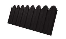 Профнастил C10B фигурный Grand Line 0,45 PE RAL 9005 черный