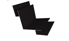 Угол внутренний сложный 90 градусов Grand Line 0,45 Drap ТХ двухсторонний RAL 9005 черный (2м)