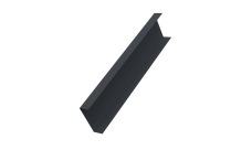 Декоративная накладка на столб универсальная 80х80 для забора жалюзи 0,45 Drap TwinColor RAL 7024 мокрый асфальт (2м)