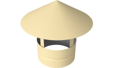 Дымник на трубу круглый d180 0,5 Satin с пленкой RAL 1015 светлая слоновая кость