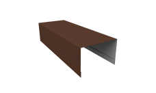 Крышка для забора из сайдинга Квадро Брус, Корабельная Доска, ЭкоБрус new Grand Line 0,5 Satin Matt TX RAL 8017 шоколад (2,5м)