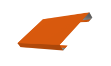 Ламель лицевая стартовая/финишная забора жалюзи Texas 80мм для калиток и ворот (с заполнением ламелями 150) Grand Line 0,45 PE RAL 2004 оранжевый