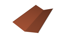 Планка ендовы нижней 300х300 0,5 Satin с пленкой RAL 8004 терракота (2м)