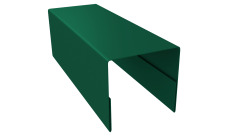 Планка П-образная заборная 20 Grand Line 0,45 PE-Double с пленкой RAL 6005 зеленый мох (2м)