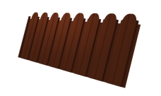 Профнастил C10B фигурный Grand Line 0,45 PE RAL 3009 оксидно-красный