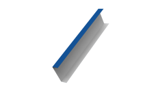 Декоративная накладка на столб универсальная 60х60 для забора жалюзи Grand Line 0,45 PE RAL 5005 сигнальный синий (1,8м)