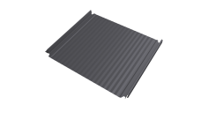 Кликфальц Double Pro Gofr Grand Line 0,45 PE с пленкой на замках RAL 7004 сигнальный серый