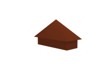 Колпак на полустолб для С20 0,45 PE с пленкой RAL 3009 оксидно-красный