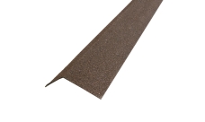 Планка карнизная Grand Line c базальтовой крошкой для мягкой кровли 100х65 роки коричневый 1,25м