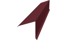 Планка конька односкатной кровли 160х160 Grand Line 0,45 Drap ТХ RAL 3005 красное вино (3м)