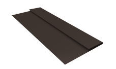 Планка стартовая Блок-Хаус новый Grand Line 0,45 Drap ТХ двухсторонний RR 32 темно-коричневый (3м)