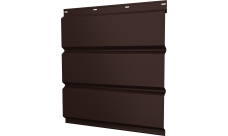 Софит металлический Классик v01 Grand Line без перфорации 0,45 Drap TwinColor с пленкой RAL 8017 шоколад