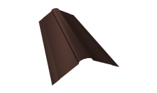 Планка конька фигурного 150x150 0,5 Rooftop Бархат RAL 8017 шоколад (2м)