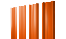 Штакетник М-образный A с прямым резом Grand Line 0,45 PE RAL 2004 оранжевый