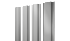 Штакетник Прямоугольный с прямым резом 0,45 PE RAL 9006 бело-алюминиевый