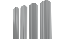 Штакетник Твин XL фигурный Grand Line 0,5 Сатин RAL 7004 сигнальный серый