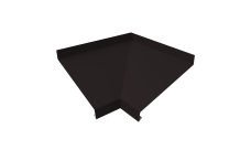 Угол отлива внутренний 150 0,45 Drap с пленкой RAL 9005 черный