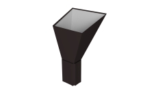 Воронка водосборная прямоугольная Vortex Lite Matt RAL 9005 черный