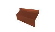 Ламель забора жалюзи Milan Slim стартовая/финишная для калиток и ворот 0,5 Satin RAL 8004 терракота