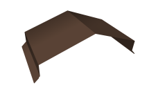 Парапетная крышка угольная 250мм 0,45 Drap TwinColor RAL 8017 шоколад (2м)