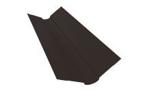 Планка ендовы верхней фигурной 100x100 0,45 Drap ST RR 32 темно-коричневый (2м)