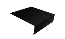 Планка лобовая/околооконная простая 190х50 Grand Line 0,5 Velur X RAL 9005 черный (2м)