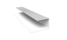 Планка П-образная завершающая сложная Корабельная Доска Grand Line 0,45 Drap TX RAL 7047 телегрей 4 (2м)