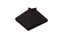 Угол отлива внешний 100 Grand Line 0,45 Drap ТХ двухсторонний с пленкой RAL 9005 черный