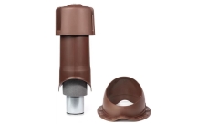 Комплект Krovent Wave 125 изолированный коричневый