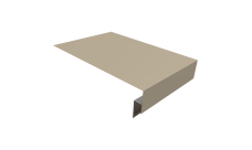 Планка околооконная сложная 250х50х18 (j-фаска) Grand Line 0,5 Сатин с пленкой RAL 1015 светлая слоновая кость (3м)