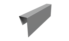 Планка приемная оконная фибросайдинга Grand Line 0,5 Satin с пленкой RAL 9006 бело-алюминиевый (2м)