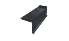 Планка торцевая сегментная 30мм Grand Line Правая 0,45 PE с пленкой RAL 7024 мокрый асфальт