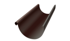 Желоб полукруглый Grand Line ПЭ матовый 125мм 3м RAL 8017 шоколад