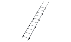 Лестница кровельная Grand Line RAL 7040 2,76м