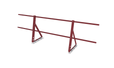 Ограждение кровельное на фальц Optima 0,65х2м RAL 3011