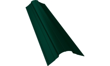 Планка конька фигурного 70х70 Grand Line 0,45 PE-Double с пленкой RAL 6005 зеленый мох (2м)