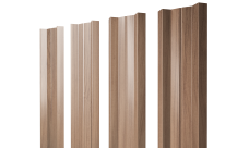 Штакетник М-образный A с прямым резом Grand Line 0,45 Print Elite Honey Wood TwinColor