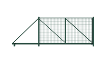 Ворота откатные Medium 2,03х4,0 RAL 6005 влево