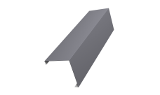 Декоративная накладка на столб универсальная угловая 80х80 для забора жалюзи Grand Line 0,45 PE RAL 7004 сигнальный серый (1,8м)