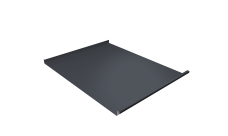 Фальц двойной стоячий Grand Line 0,5 Satin Matt TX с пленкой на замках RAL 7024 мокрый асфальт