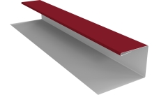 Планка П-образная Экобрус Grand Line 0,45 PE с пленкой RAL 3003 рубиново-красный (2м)