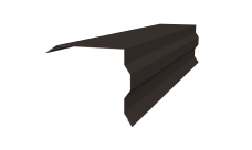 Планка торцевая фигурная 100х85 0,45 Drap-double TX RR 32 темно-коричневый (3м)