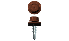 Саморез по металлу Daxmer 4,8х19 (400шт) сверло №2 RAL 8004