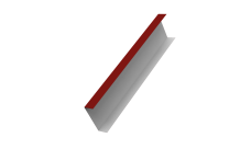 Декоративная накладка на столб универсальная 60х60 для забора жалюзи 0,5 Satin RAL 3011 коричнево-красный (1,8м)