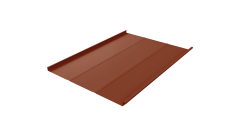 Фальц двойной стоячий Line Grand Line 0,45 Drap TX с пленкой на замках RAL 8004 терракота