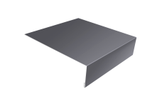 Планка лобовая/околооконная простая 190х50 Grand Line 0,5 Satin с пленкой RAL 7004 сигнальный серый (2м)