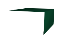 Планка околооконная простая 250х75 Grand Line 0,45 PE с пленкой RAL 6005 зеленый мох (2м)